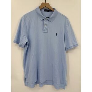 Polo Ralph Lauren Polo Shirt Large Blue 100% Cotton Pony Preppy